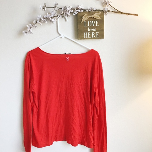 2/$25❤️ NWT Victoria's Secret Angel Red Pajama Top - Picture 2 of 5